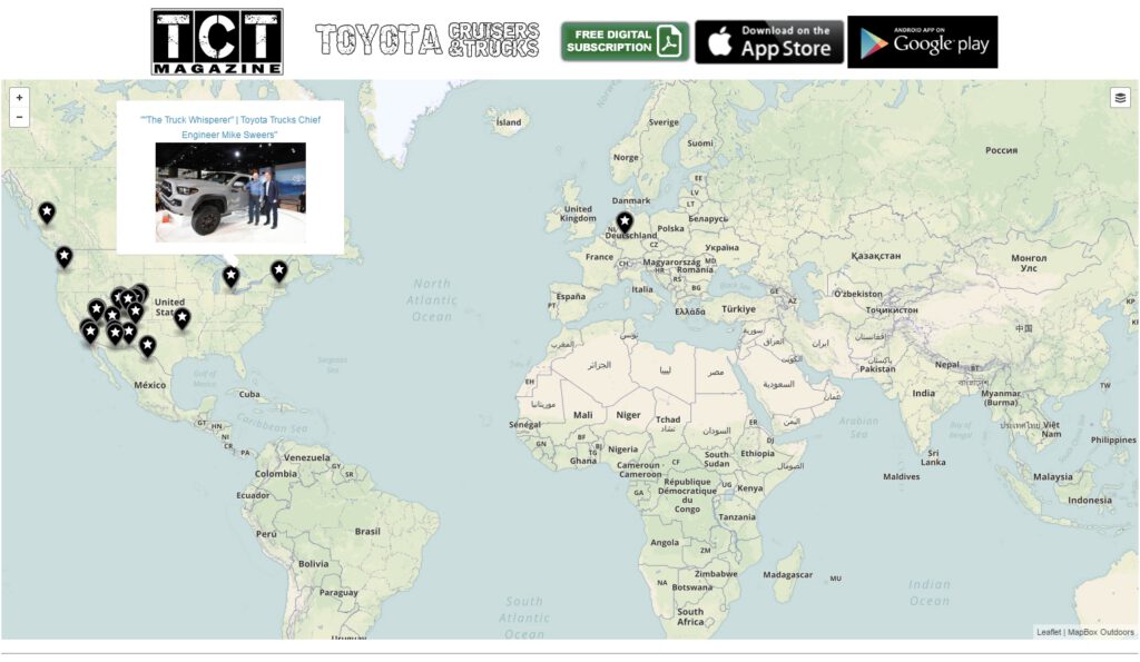 The Toyota Cruisers & Trucks Article Map!