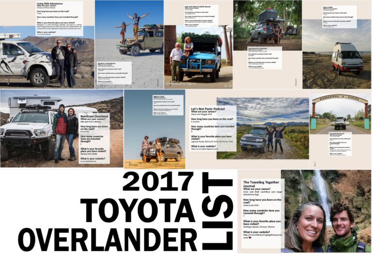 2017 Toyota Overlander List