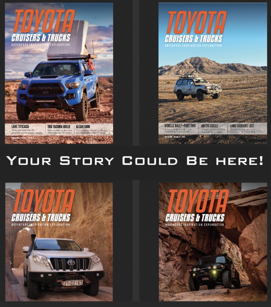 Write for Toyota Cruisers & Trucks!